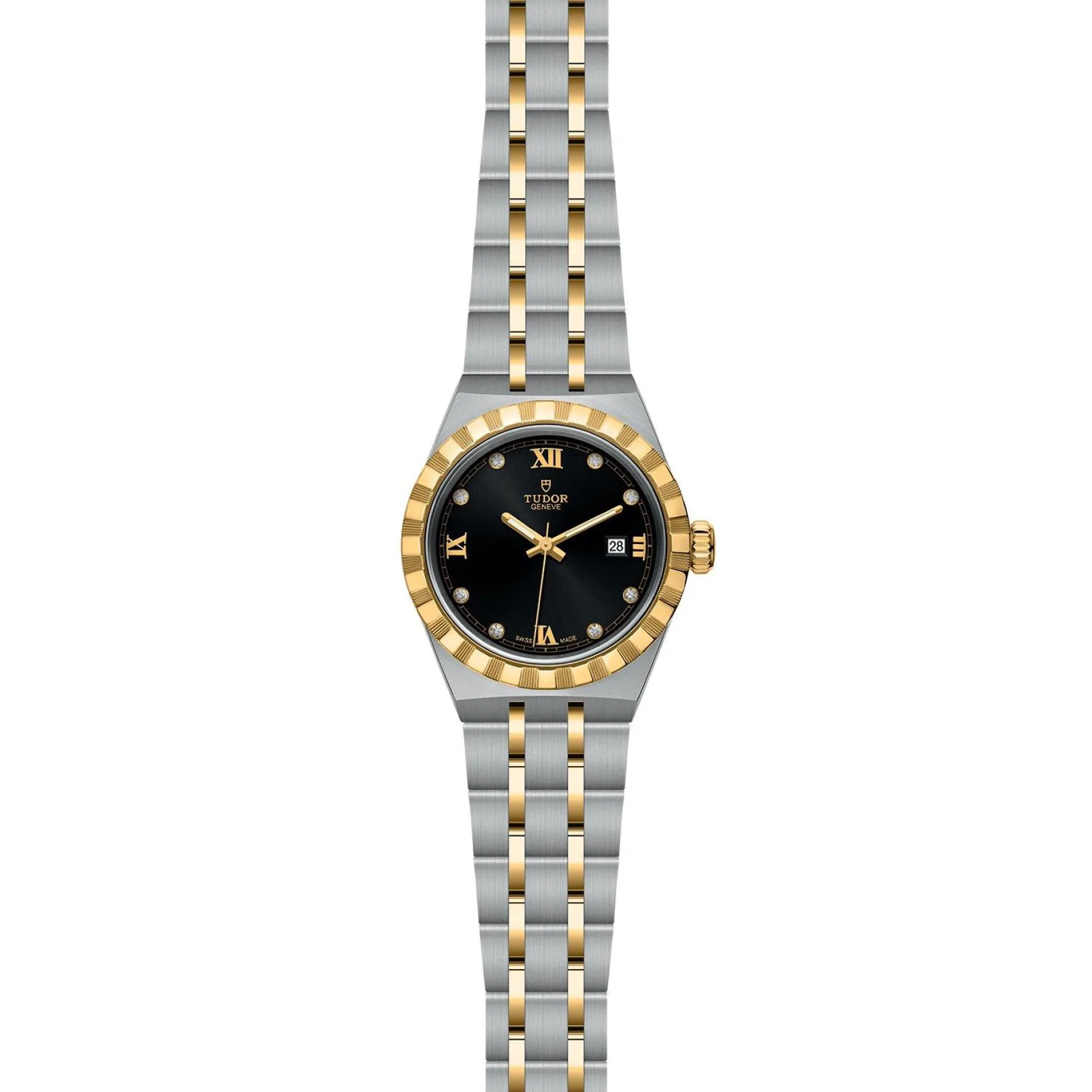 TUDOR Royal 28mm Stainless Steel and Yellow Gold Diamond Automatic Ladies Watch