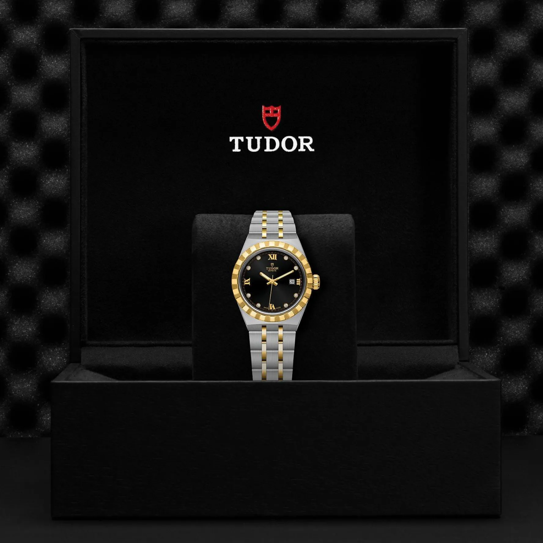 TUDOR Royal 28mm Stainless Steel and Yellow Gold Diamond Automatic Ladies Watch