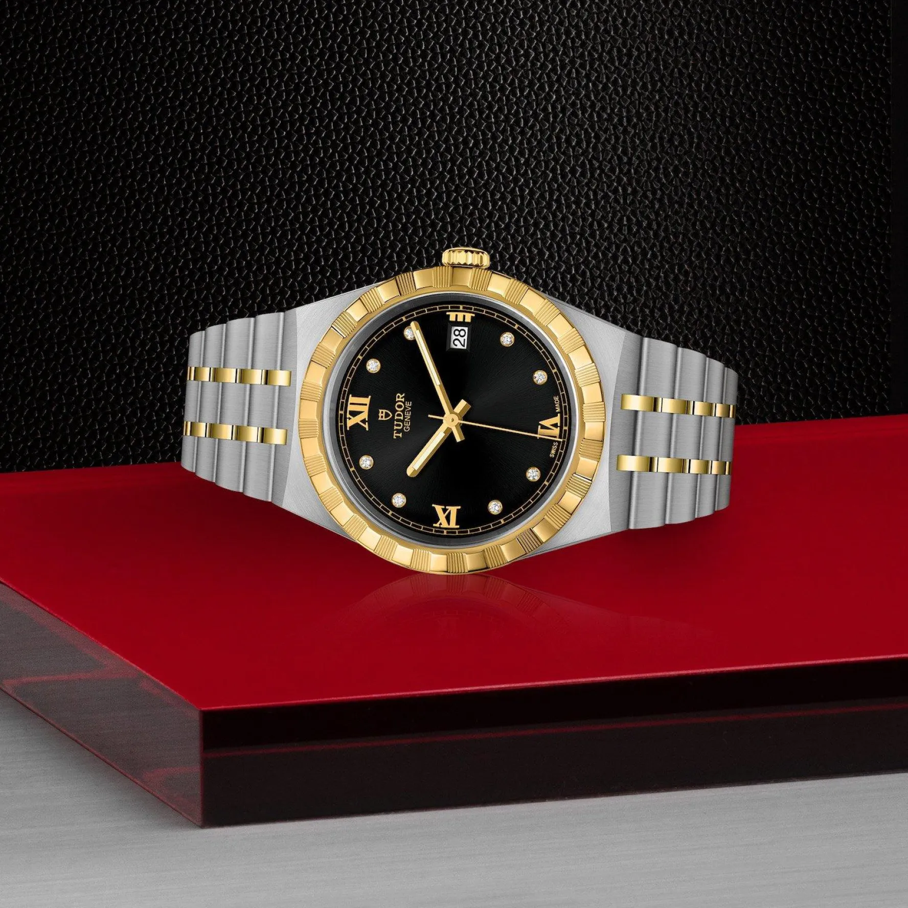 TUDOR Royal 38mm Stainless Steel and Yellow Gold Diamond Watch