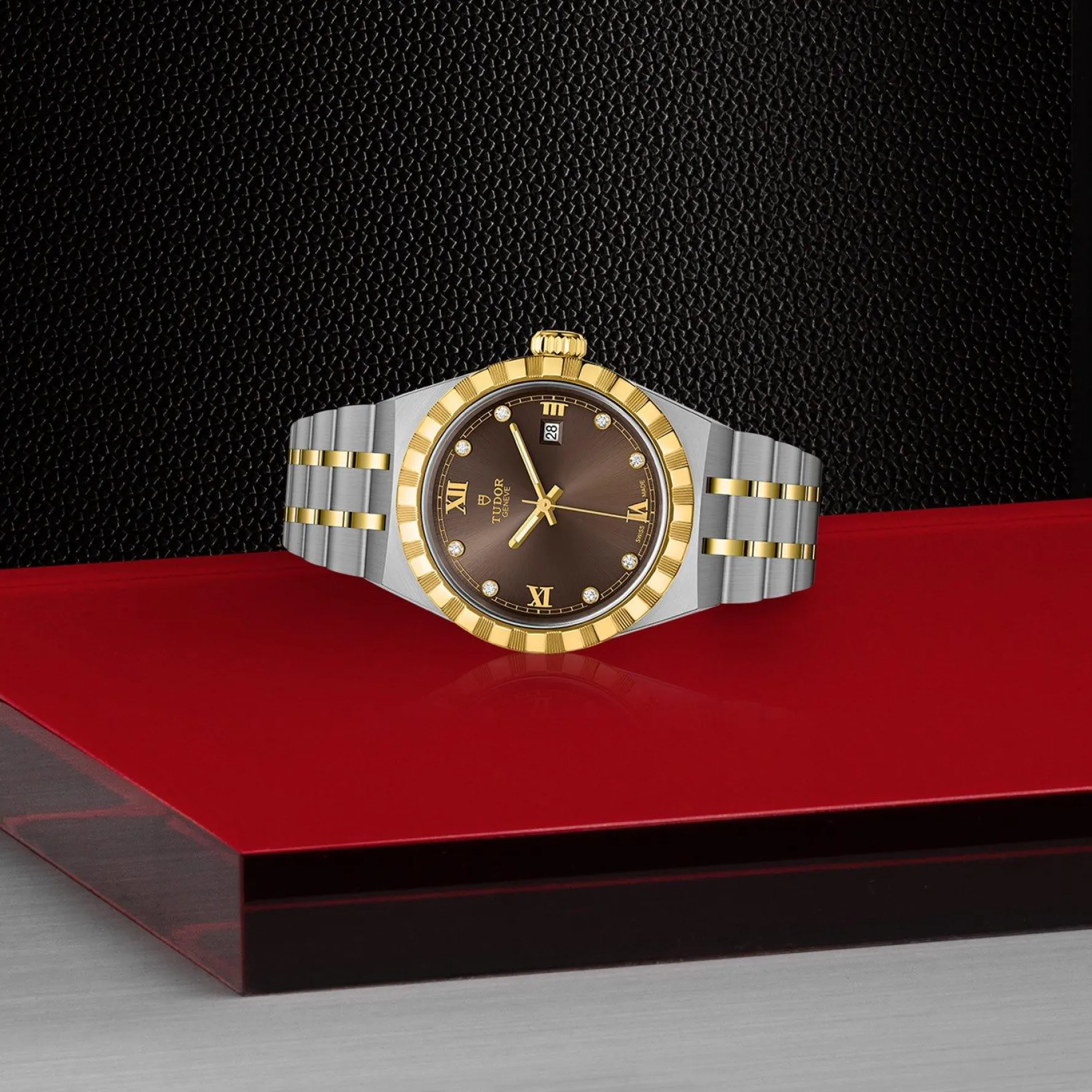 TUDOR Royal 28mm Stainless Steel and Yellow Gold Diamond Automatic Ladies Watch