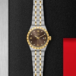 TUDOR Royal 28mm Stainless Steel and Yellow Gold Diamond Automatic Ladies Watch