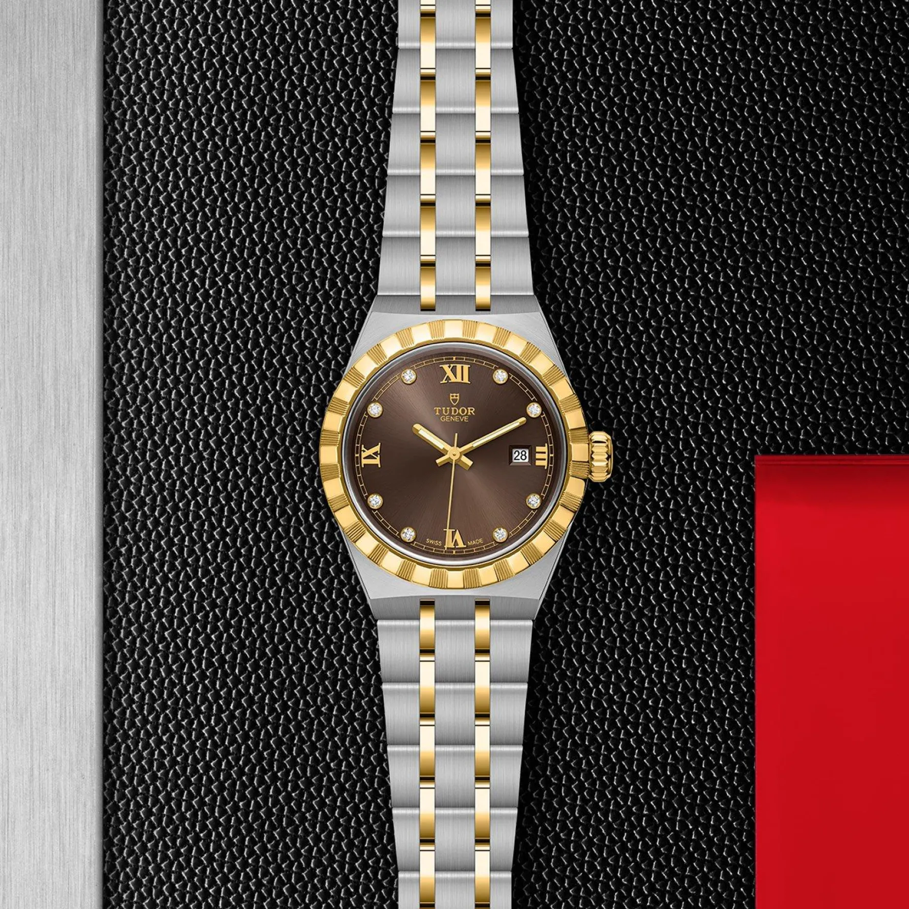 TUDOR Royal 28mm Stainless Steel and Yellow Gold Diamond Automatic Ladies Watch