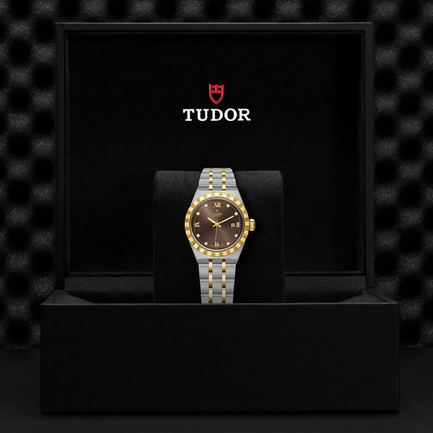 TUDOR Royal 28mm Stainless Steel and Yellow Gold Diamond Automatic Ladies Watch