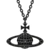 Vivienne Westwood Bas Relief Black Crystal Pendant