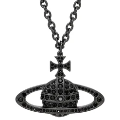 Vivienne Westwood Bas Relief Black Crystal Pendant