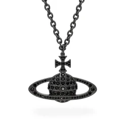 Vivienne Westwood Bas Relief Black Crystal Pendant