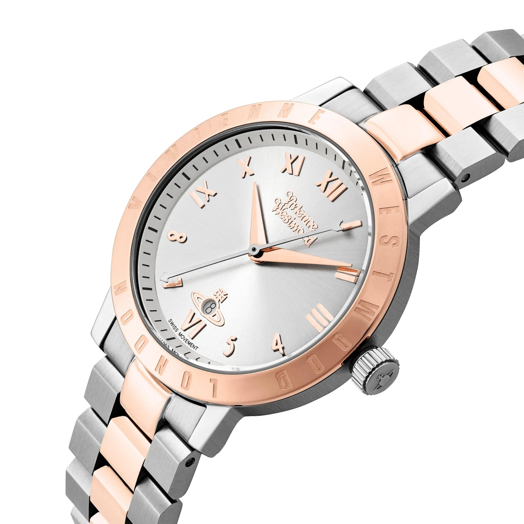 Vivienne Westwood Bloomsbury 35mm Stainless Steel and Rose Gold Tone Ladies Watch