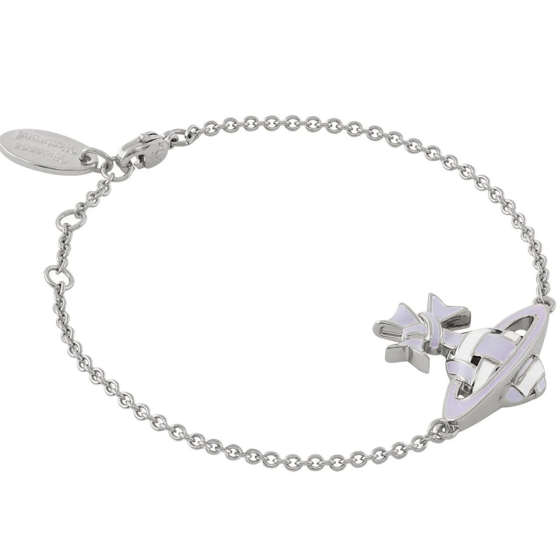 Vivienne Westwood Blue Ribbon Silver Bracelet