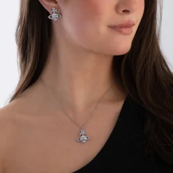 Vivienne Westwood Blue Ribbon Silver Pendant