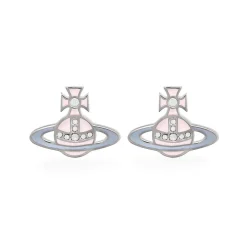 Vivienne Westwood Concetta Silver Crystal Opal Stud Earrings