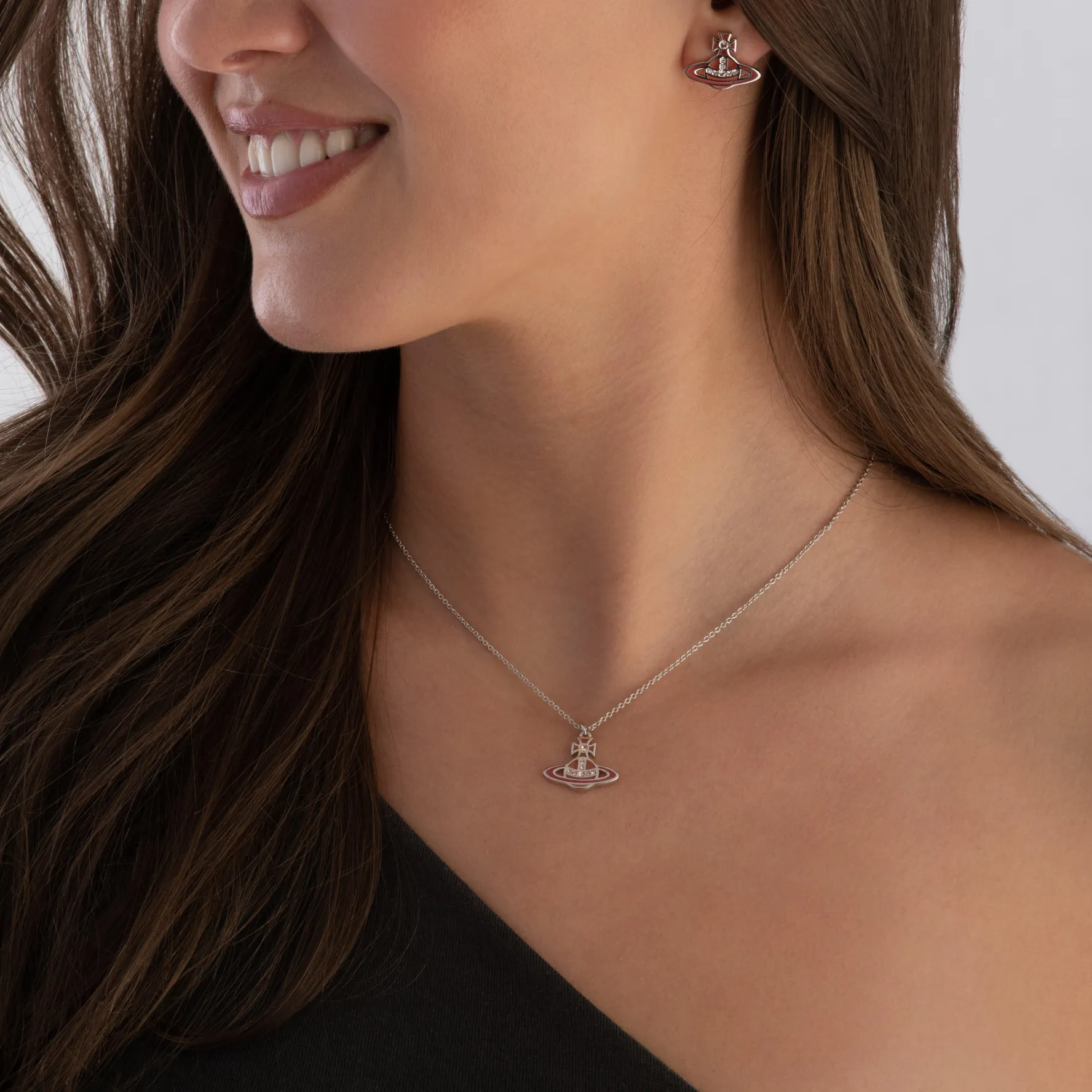 Vivienne Westwood Concetta Silver Crystal Pendant