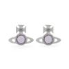 Vivienne Westwood Heather Silver Cubic Zirconia Stud Earrings