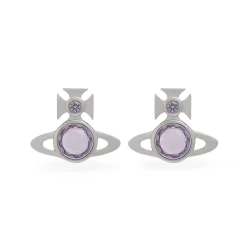 Vivienne Westwood Heather Silver Cubic Zirconia Stud Earrings