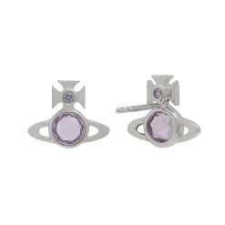 Vivienne Westwood Heather Silver Cubic Zirconia Stud Earrings