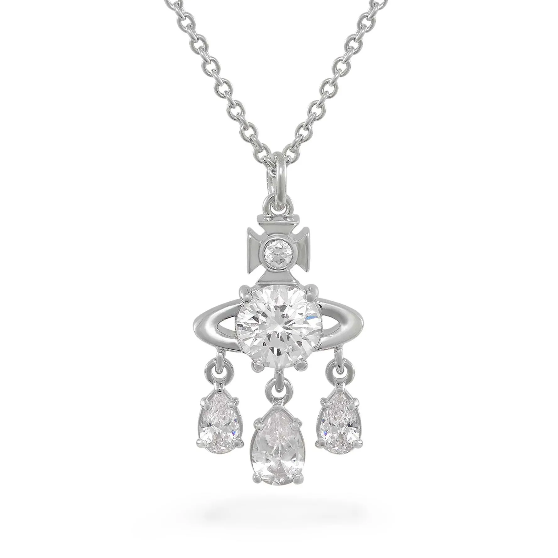 Vivienne Westwood Joaquina Silver Cubic Zirconia Pendant