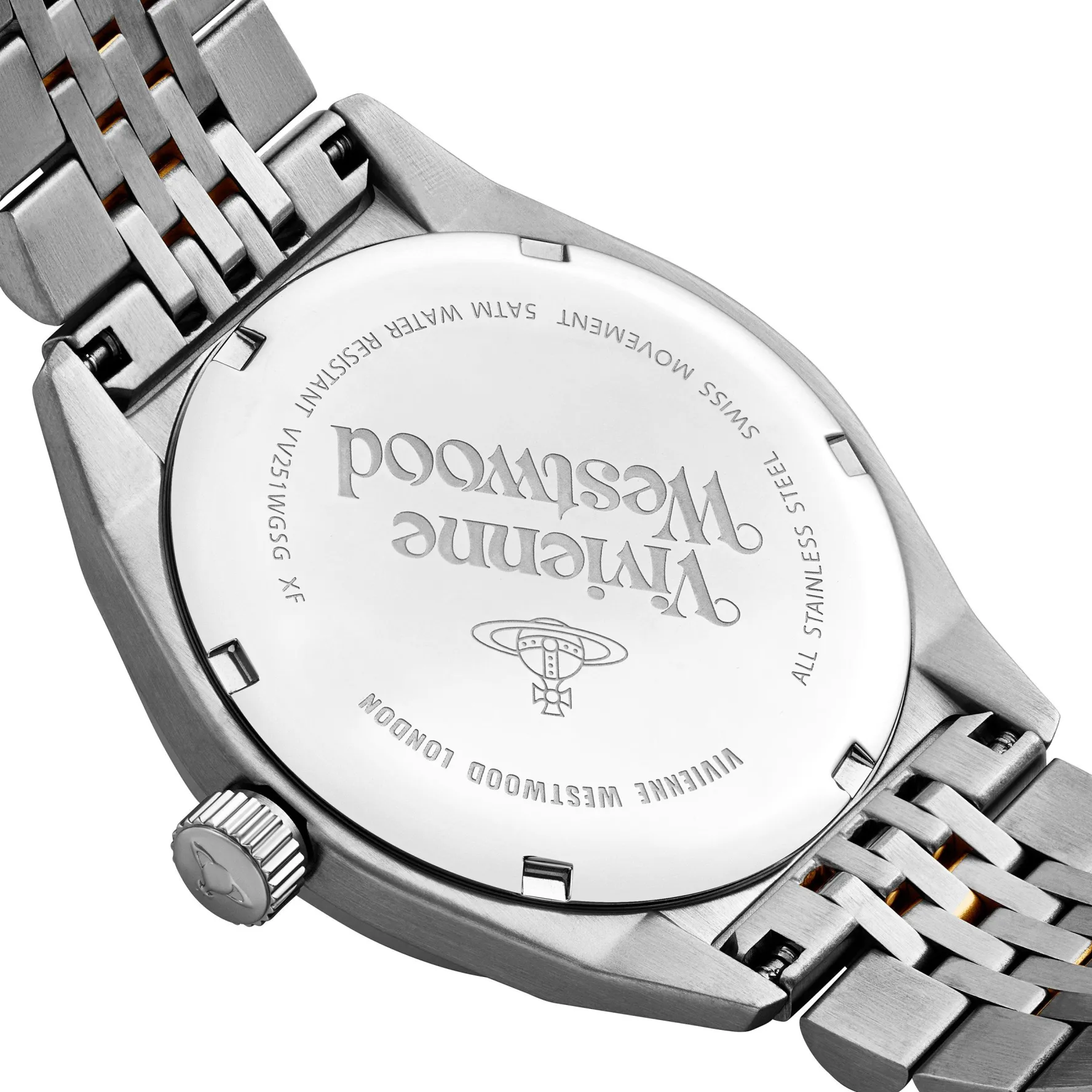 Vivienne Westwood Lady Sydenham 40mm Stainless Steel and Yellow Gold Tone Ladies Watch