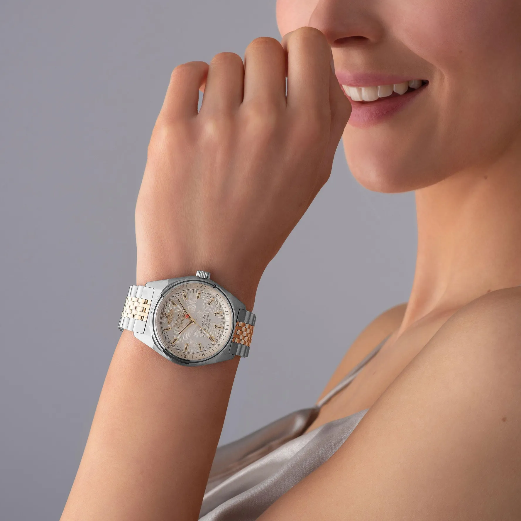 Vivienne Westwood Lady Sydenham 40mm Stainless Steel and Yellow Gold Tone Ladies Watch