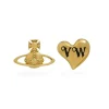 Vivienne Westwood Leodaria Yellow Gold Tone Stud Earrings