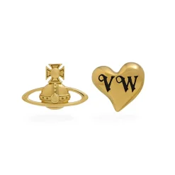 Vivienne Westwood Leodaria Yellow Gold Tone Stud Earrings