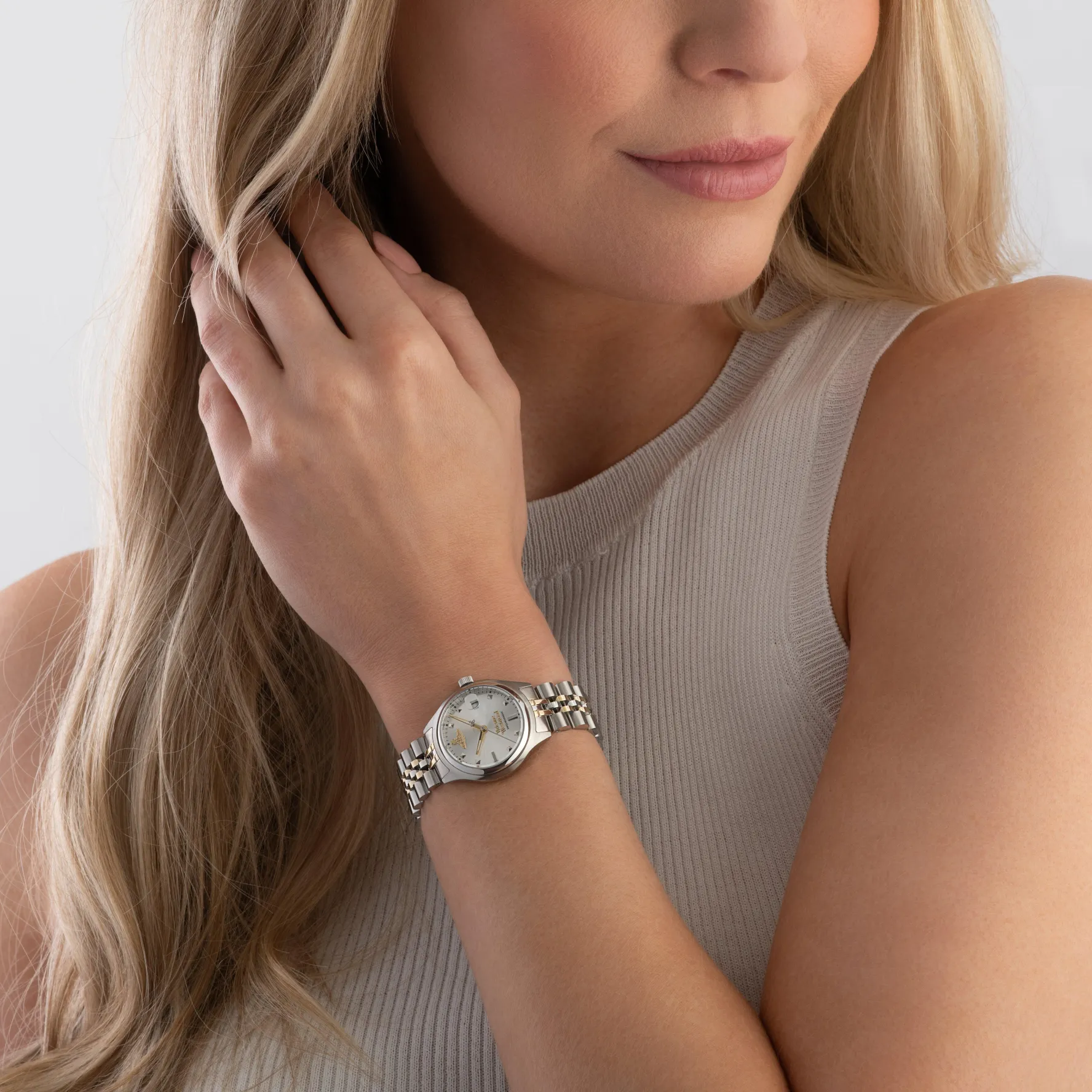 Vivienne Westwood Little Camberwell 29mm Stainless Steel and Yellow Gold Tone Ladies Watch