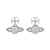 Vivienne Westwood Mila Silver Cubic Zirconia Stud Earrings