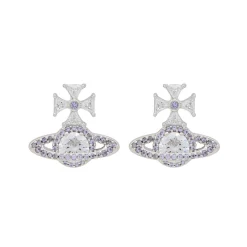 Vivienne Westwood Mila Silver Cubic Zirconia Stud Earrings