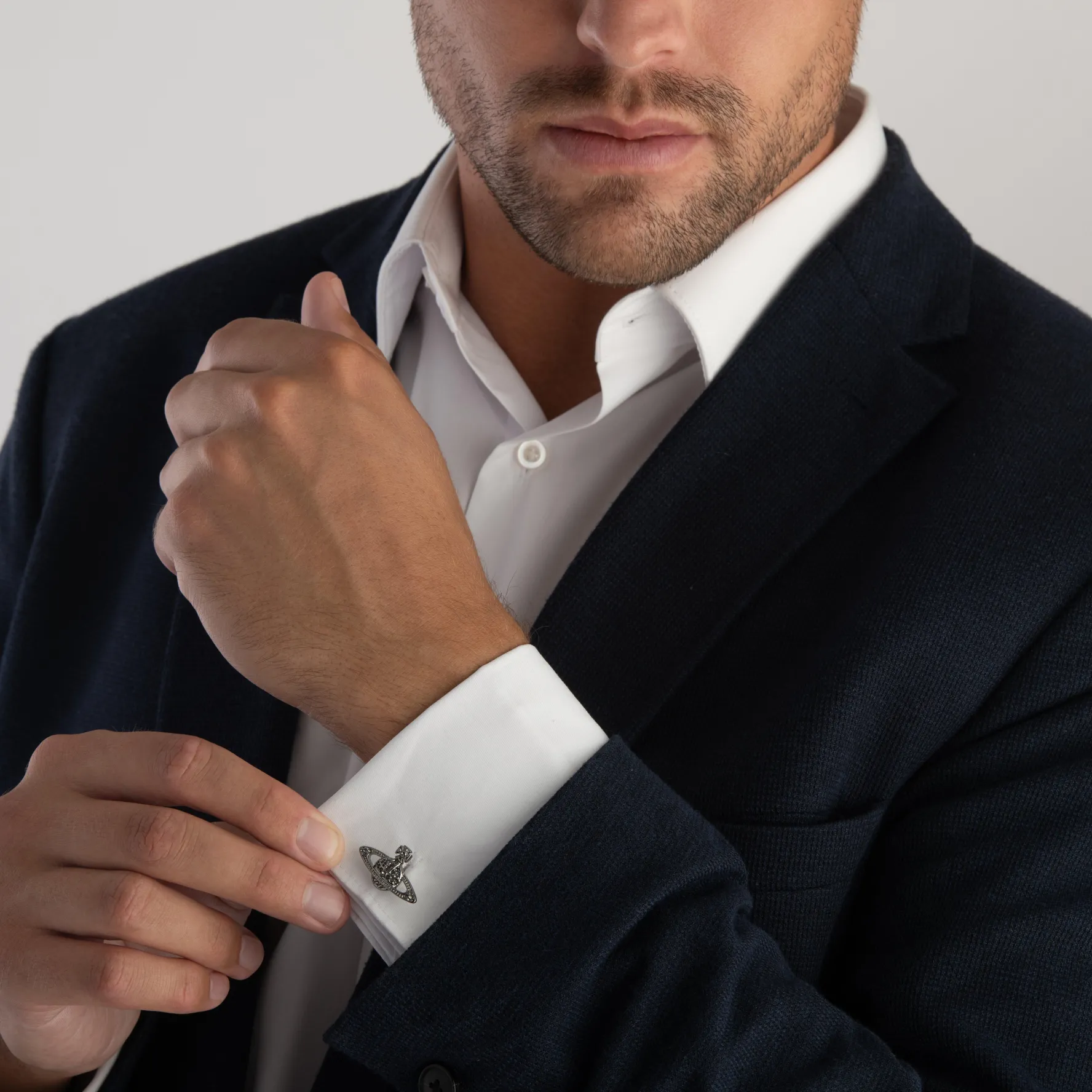 Vivienne Westwood Mini Bas Relief Black Tone Men's Cufflinks