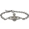 Vivienne Westwood Mini Bas Relief Black Tone Bracelet