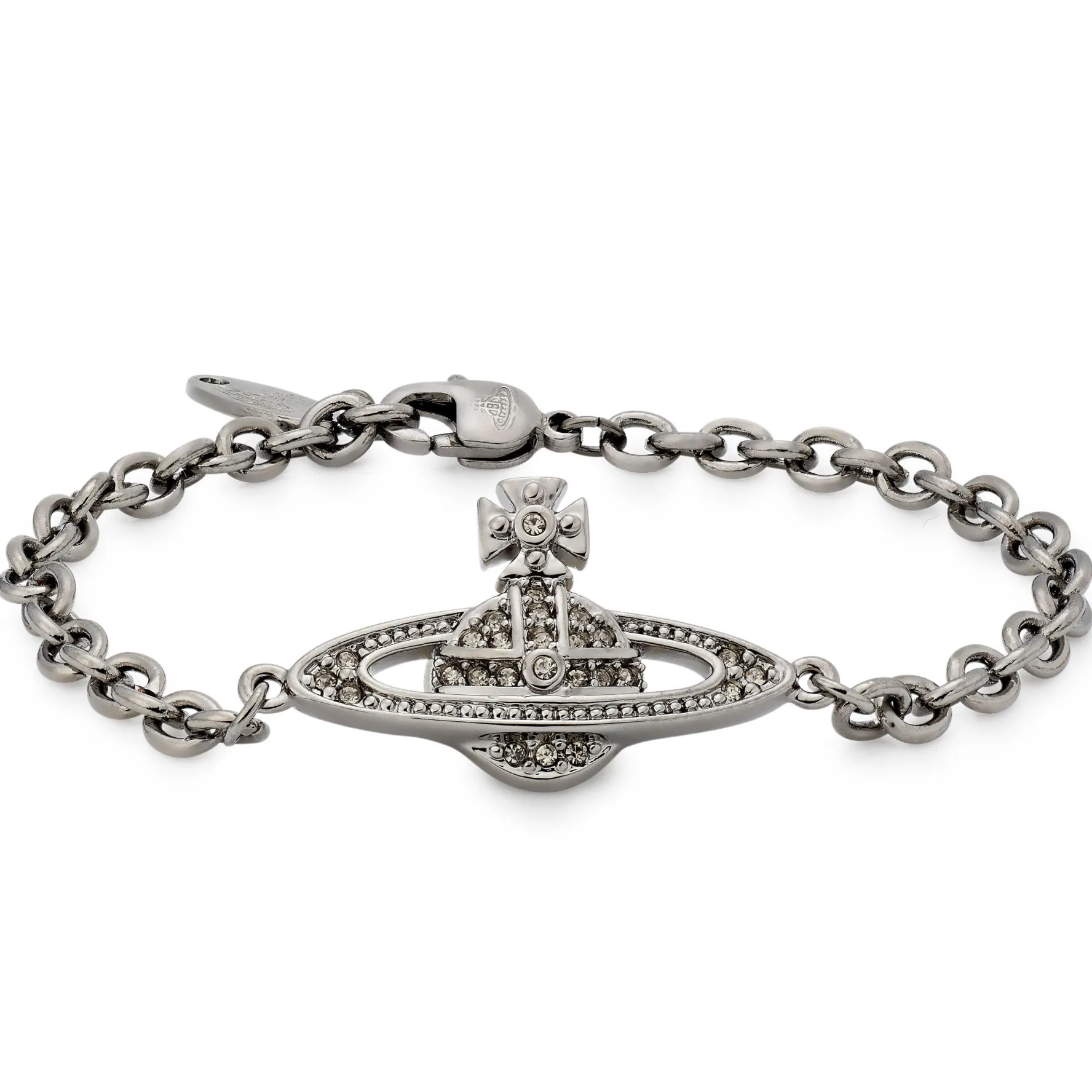 Vivienne Westwood Mini Bas Relief Black Tone Bracelet