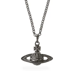 Vivienne Westwood Mini Bas Relief Black Tone Pendant
