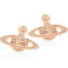 Vivienne Westwood Mini Bas Relief Rose Tone Earrings
