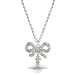 Vivienne Westwood Octavie Silver Cubic Zirconia Bow Pendant