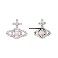 Vivienne Westwood Olympia Silver Cubic Zirconia and Pearl Stud Earrings