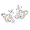 Vivienne Westwood Olympia Cubic Zirconia Pearl Earrings