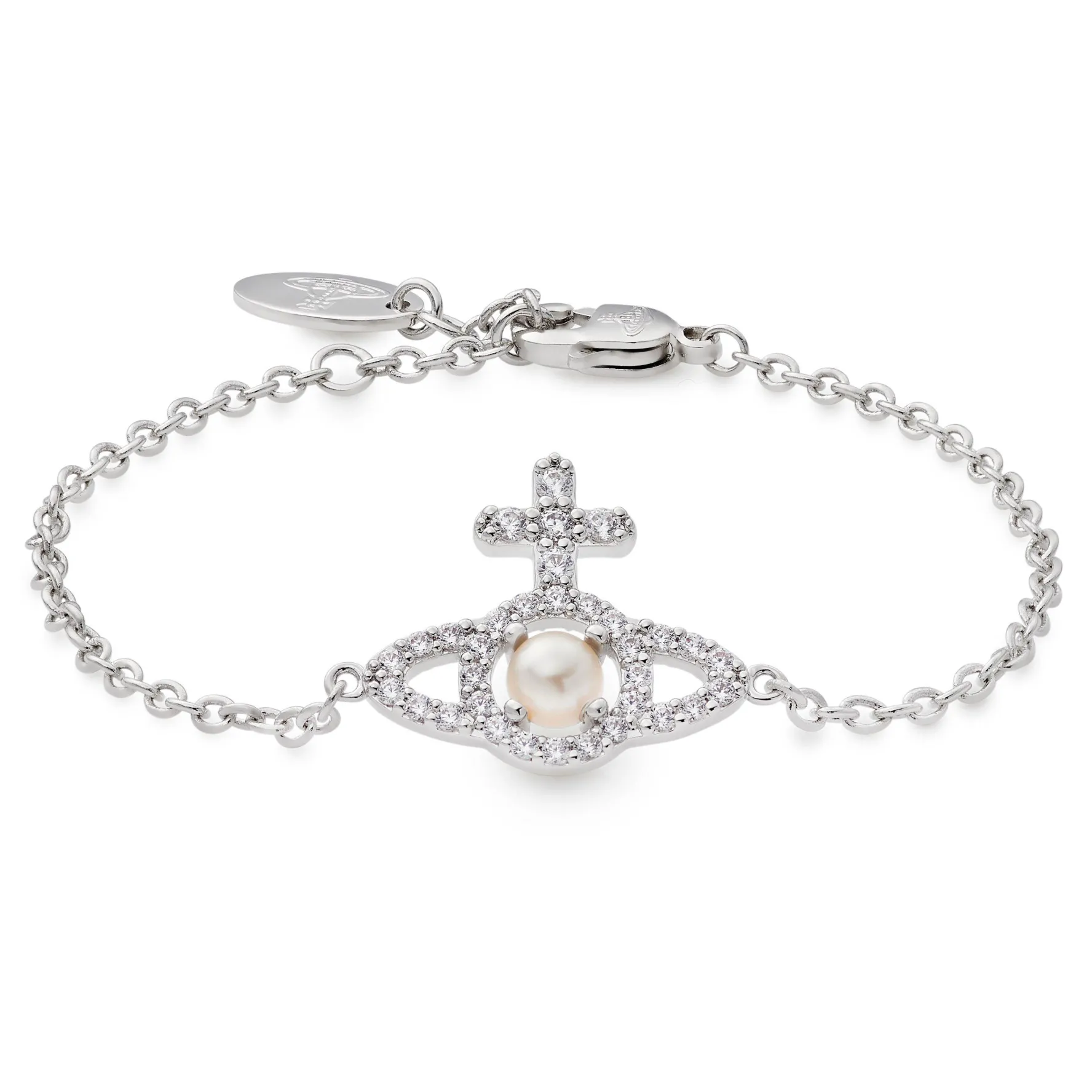 Vivienne Westwood Olympia Pearl Cubic Zirconia Bracelet