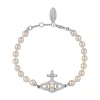 Vivienne Westwood Olympia Cubic Zirconia Pearl Bracelet