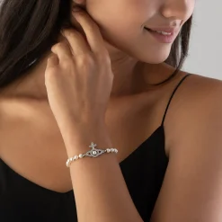 Vivienne Westwood Olympia Cubic Zirconia Pearl Bracelet
