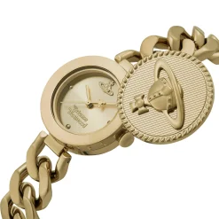 Vivienne Westwood Orb Button 25.5mm Yellow Gold Tone Ladies Watch