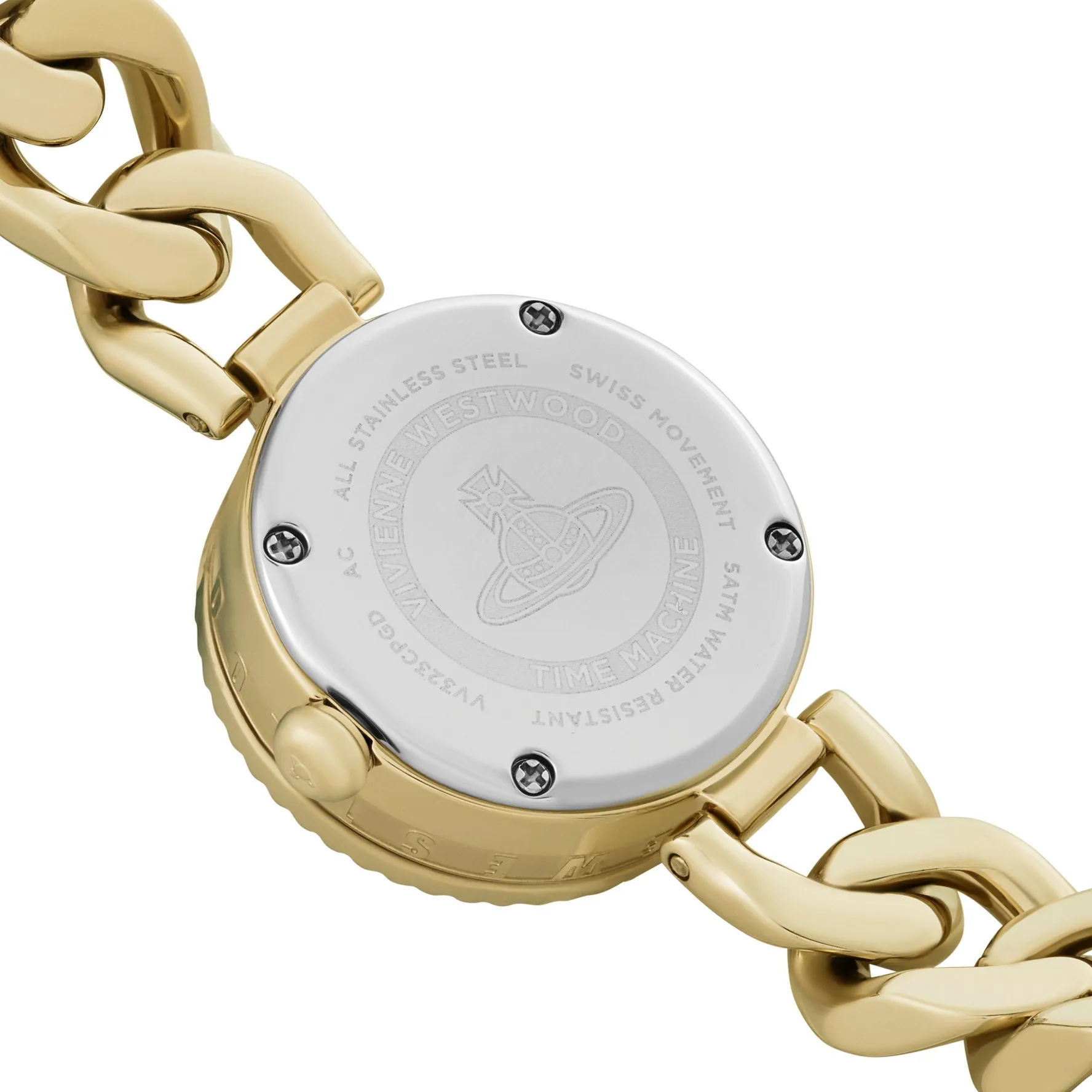 Vivienne Westwood Orb Button 25.5mm Yellow Gold Tone Ladies Watch