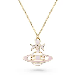 Vivienne Westwood Pink Ribbon Yellow Gold Tone Pendant
