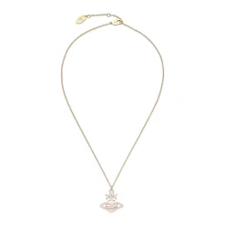 Vivienne Westwood Pink Ribbon Yellow Gold Tone Pendant