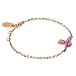 Vivienne Westwood Rose Gold Tone Cubic Zirconia Crystal Bracelet