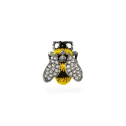 Vivienne Westwood Silver Crystal Bee Men’s Stud Earring