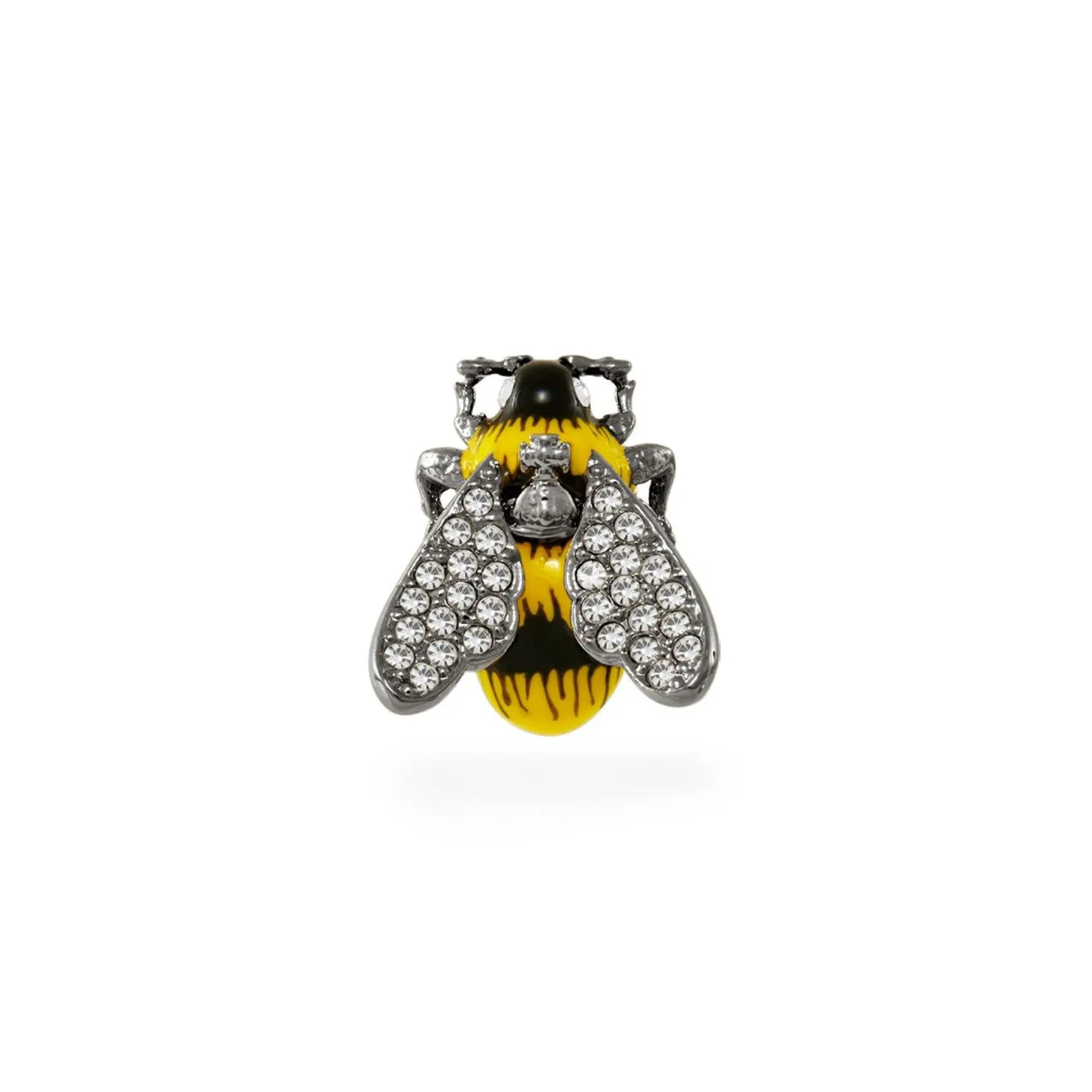Vivienne Westwood Silver Crystal Bee Men’s Stud Earring