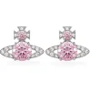 Vivienne Westwood Silver Cubic Zirconia Stud Earrings