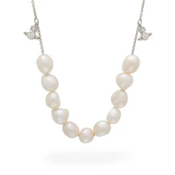 Vivienne Westwood Silver Freshwater Pearl Necklace
