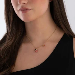 Vivienne Westwood Sylvana Yellow Gold Tone Ladybird Pendant