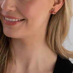 Vivienne Westwood Sylvana Yellow Gold Tone Stud Earrings
