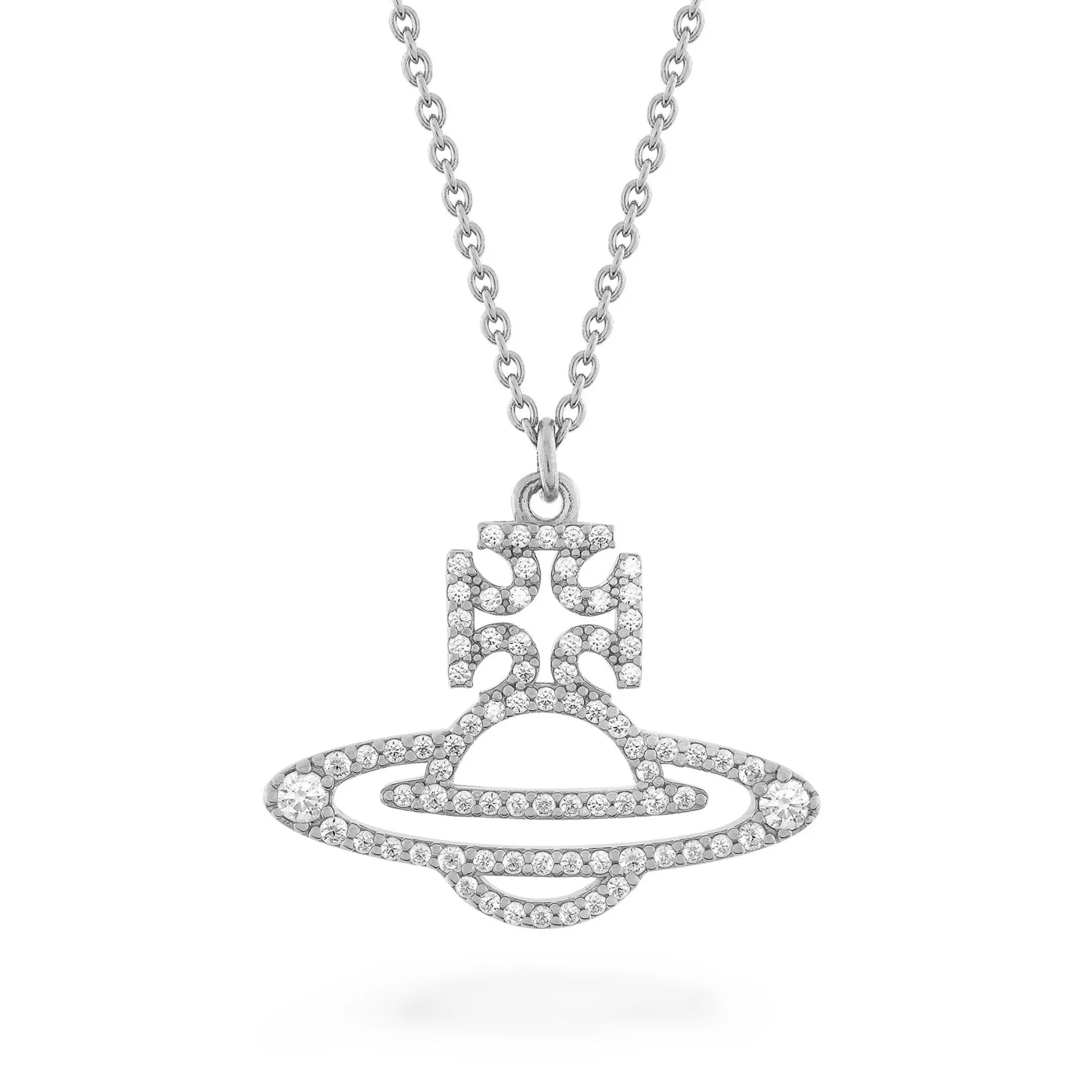 Vivienne Westwood Trudy Silver Cubic Zirconia Pendant