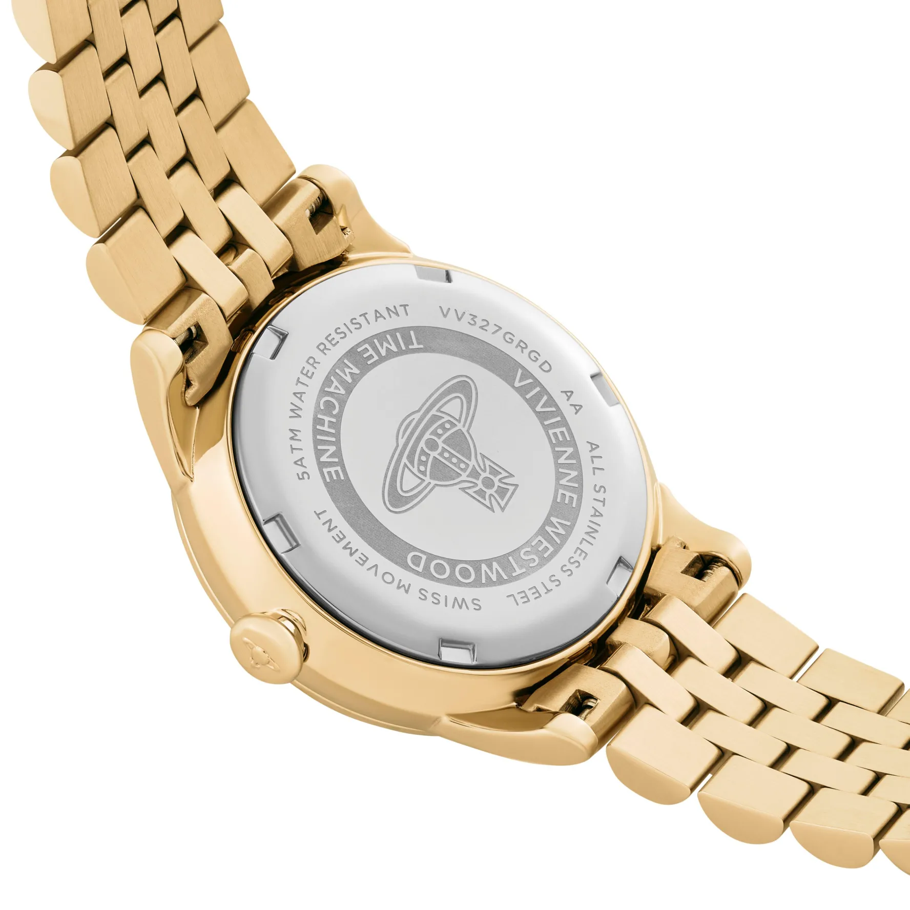 Vivienne Westwood Wallace 32mm Yellow Gold Tone Crystal Ladies Watch